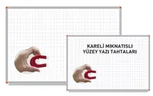 Panda Mıknatıslı Yüzey Kareli Yazı Tahtası  Pan 595  Beyaz 120X240