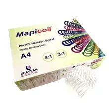 Mapicoil 3:1 Plastik Helezon Spiral 22Mm Beyaz 50 Ad. 36 Lop