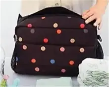 Boubou Bso-1001 Bebek Arabası Organizer Çanta Siyah Puantiyeli