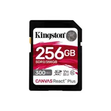 Kingston Sdr2-256Gb Canvas React Plus Sdxc Uhs-Iı 300R-260W U3 V90 For Full Hd-4K-8K Hafıza Kartı